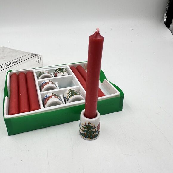Vintage Willi Geck Geschenke Christmas Tree Mini Candle Holders German Decor - Picture 7 of 9